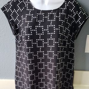Black dotted pattern dress